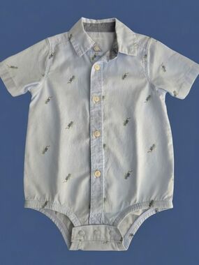 OshKosh B'gosh Short-Sleeve Button-Front Bodysuit 18 Months